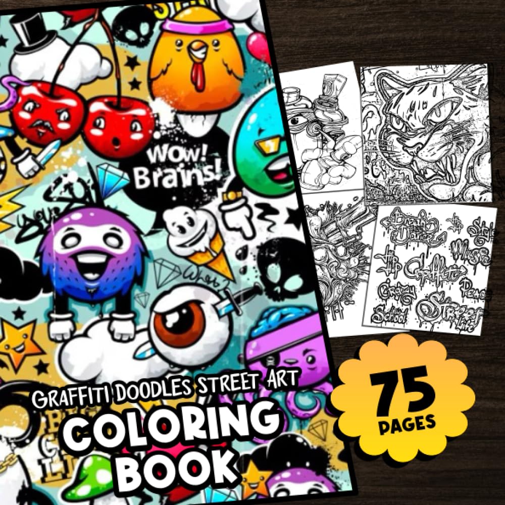 Graffiti Doodles Street art coloring book: Cool coloring book to inspire your graffiti arts baixar o livro de graça