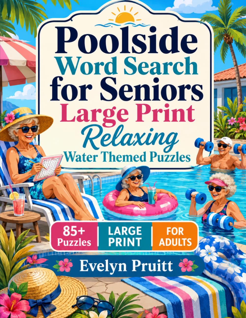 ler totalmente Poolside Word Search for Seniors Large Print Relaxing Water Themed Puzzles: 85 Challenging Aquatic Puzzles for Adults | Swim Coach & Club Culture... | Brain Health (The Best of Evelyn Pruitt)