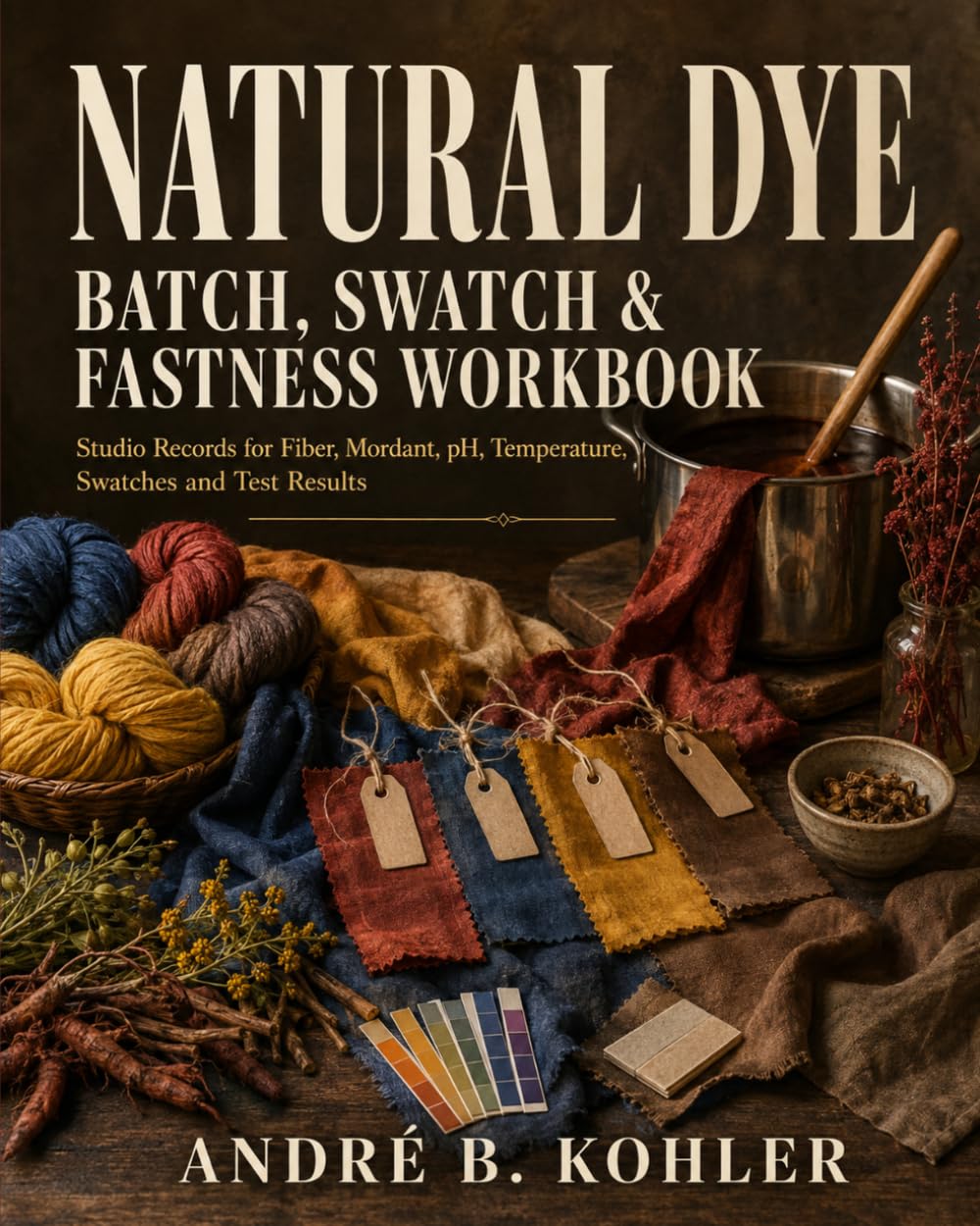 ler totalmente Natural Dye Batch, Swatch & Fastness Workbook: Studio Records for Fiber, Mordant, pH, Temperature, Swatches and Test Results