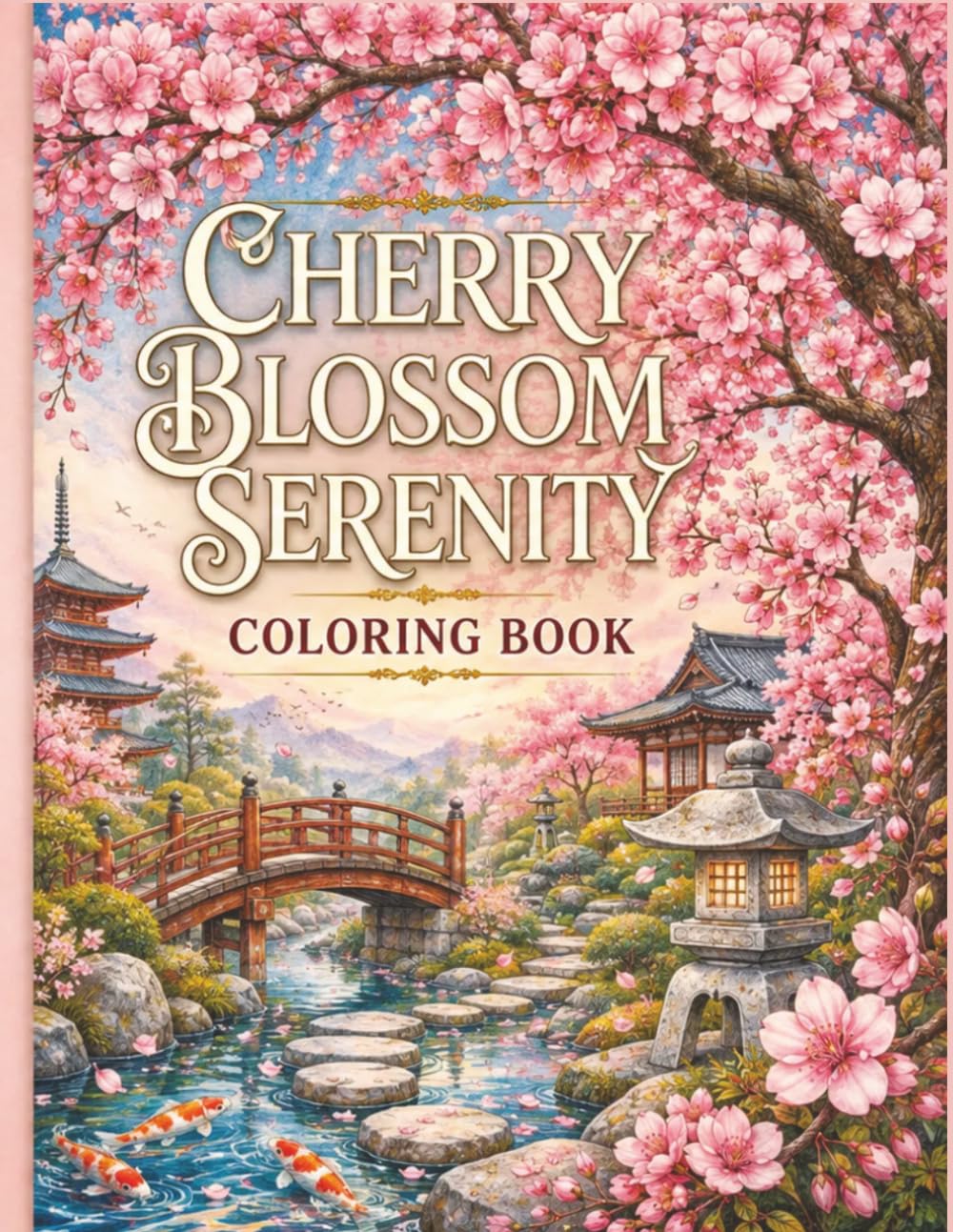 Cherry Blossom Serenity Coloring Book: Relaxing Japanese Gardens, Zen Landscapes, and Beautiful Spring Flowers for Stress Relief in Adults and Seniors (Zen Gardens) baixar livro de graça