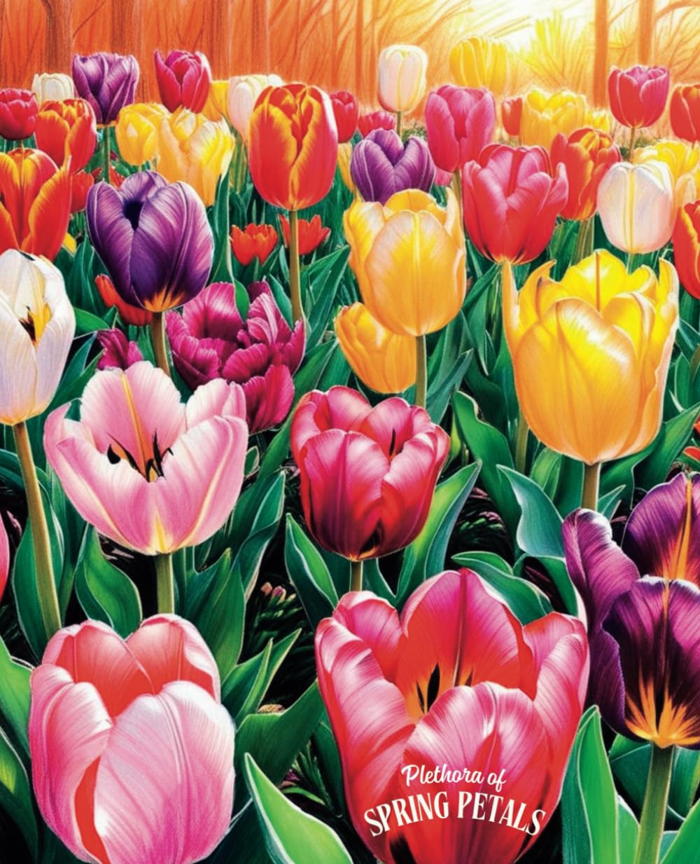 ler totalmente Tulip Time with the "Plethora of Spring Petals" Composition Notebook: Matte ~ Very Unique with Tulip Watermarks on Every Page! ~ 7.5x9.25 ~ Wide Ruled