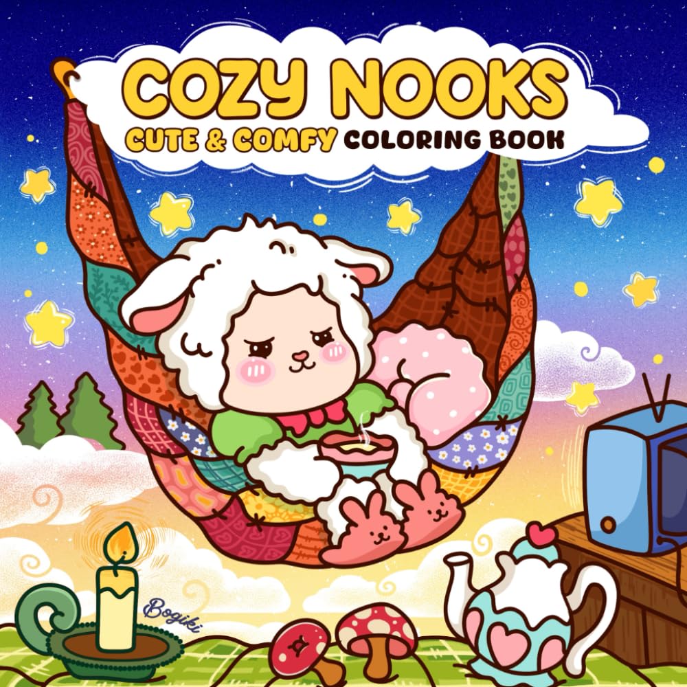 ler totalmente Cozy Nooks: Coloring Book for Adults and Teens Cozy Scenes with Cute Animal Characters for Stress Relief and Relaxation