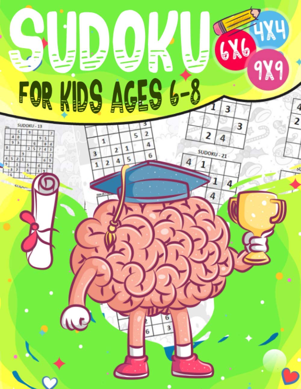 capítulo por capítulo baixar Sudoku for kids ages 6-8: Sudoku 4x4 - 6x6 - 9x9 - 270 sudoku - Level: easy-medium and hard - with solutions