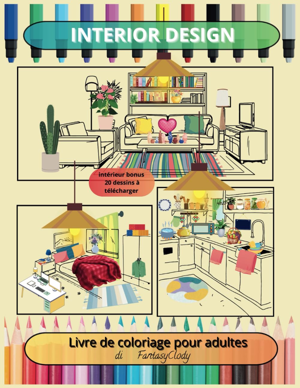 INTERIOR DESIGN: Livre de coloriage pour adultes (French Edition) baixar livro de graça
