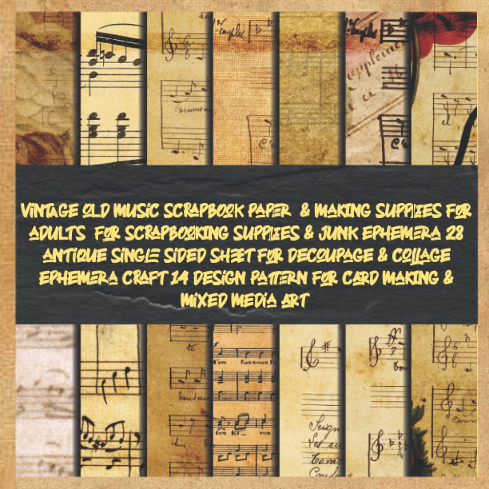capítulo por capítulo baixar Vintage old music scrapbook paper & making supplies for adults for scrapbooking supplies & junk ephemera 28 antique single sided sheet for decoupage... & mixed media art: collection pack DIY Kraft