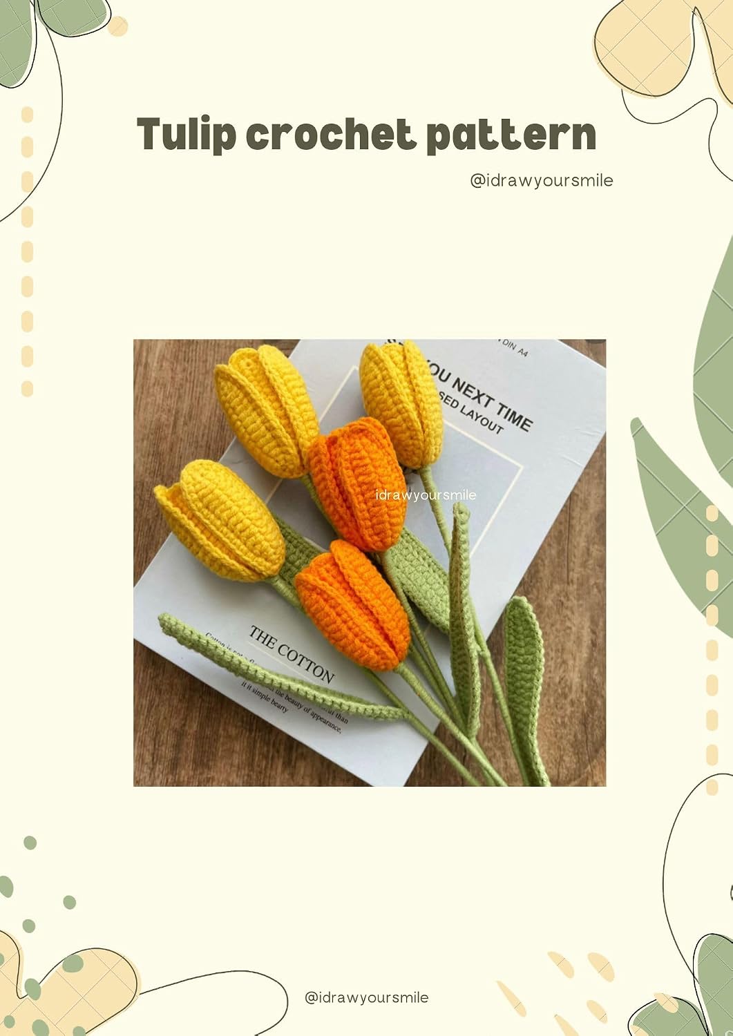 TULIP flower crochet pattern by idrawyoursmile: Beginner friendly (English Edition) baixar livro de graça