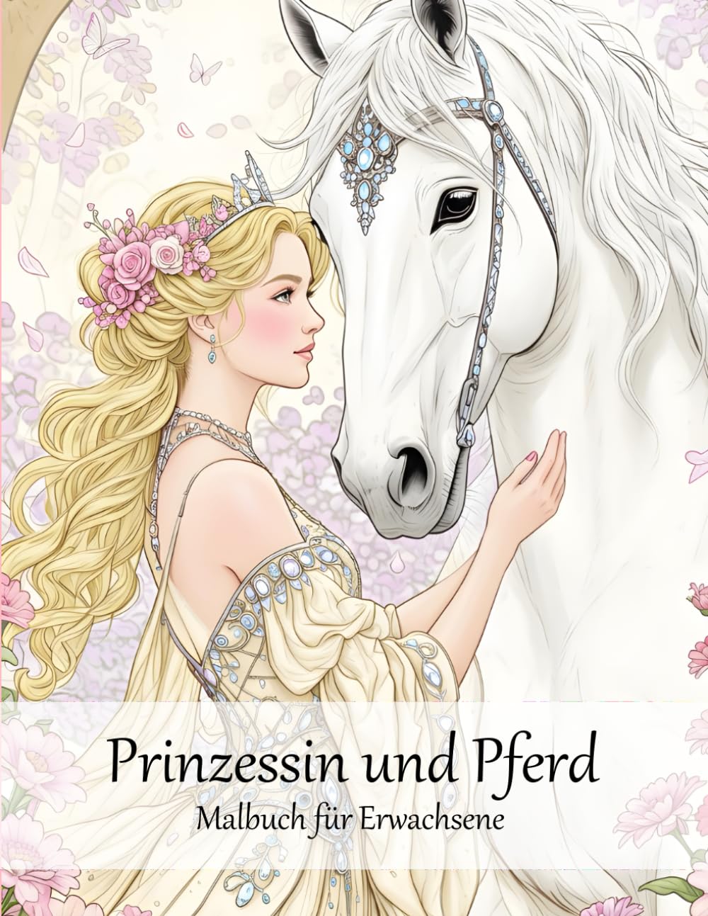 ler totalmente Prinzessin & Pferd Malbuch für Erwachsene: 50 hochdetaillierte Meisterwerke für ein besonderes Ausmalerlebnis und entspannende Momente voller Eleganz (German Edition)