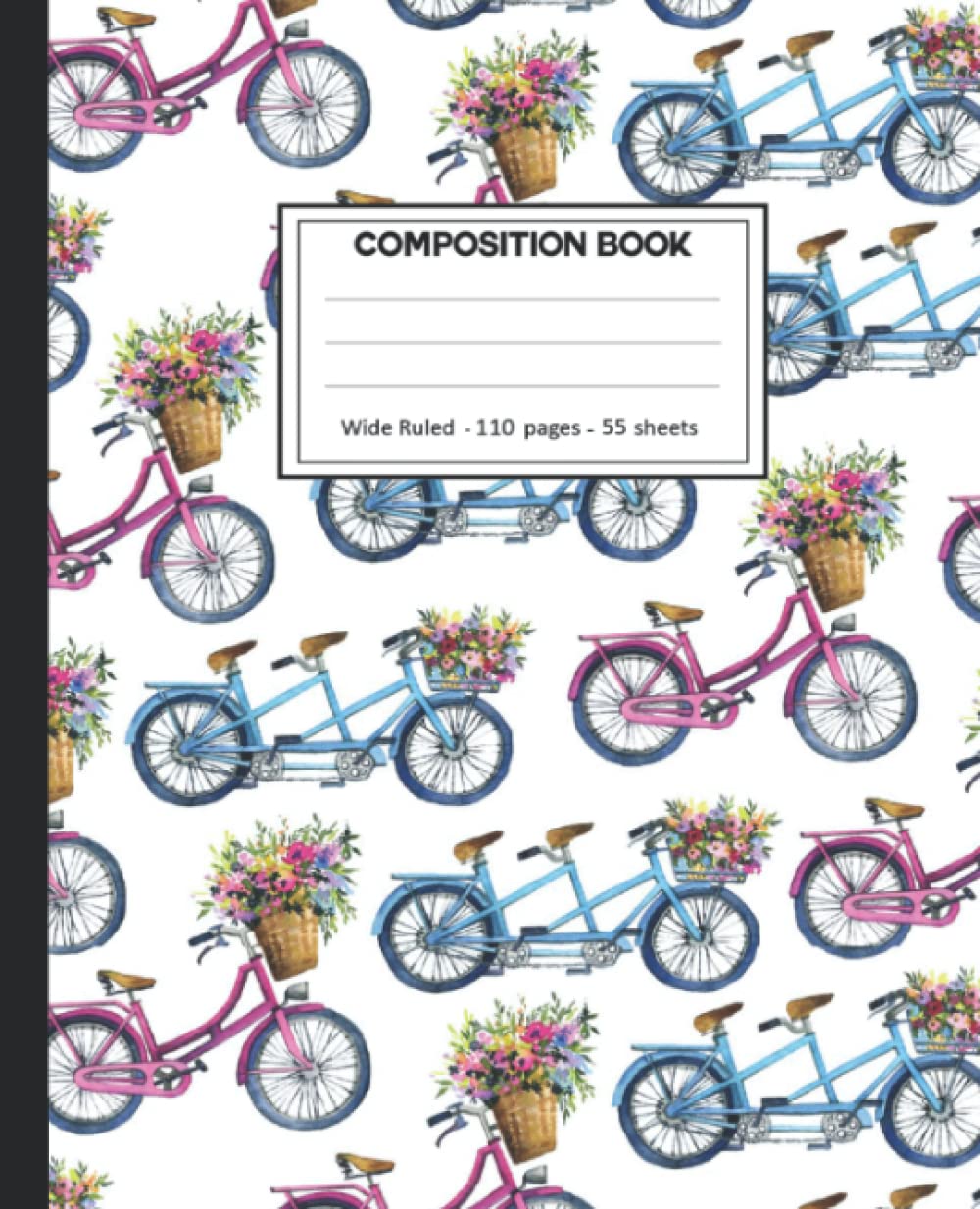 Composition Notebook: College Ruled: 110+ Lined Pages Writing Journal: Cycling on White. baixar livro de graça
