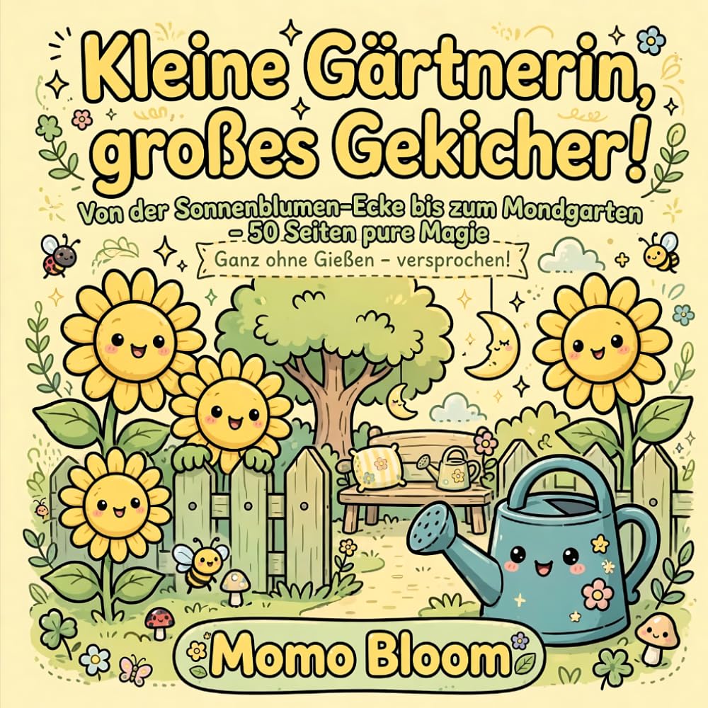 ler totalmente Kleine Gärtnerin, großes Gekicher: Malbuch für Mädchen ab 4 - Von der Sonnenblumen-Ecke bis zum Mondgarten | 50 extra-süße Motive mit super-dicken... | Cozy & Lustig (German Edition)