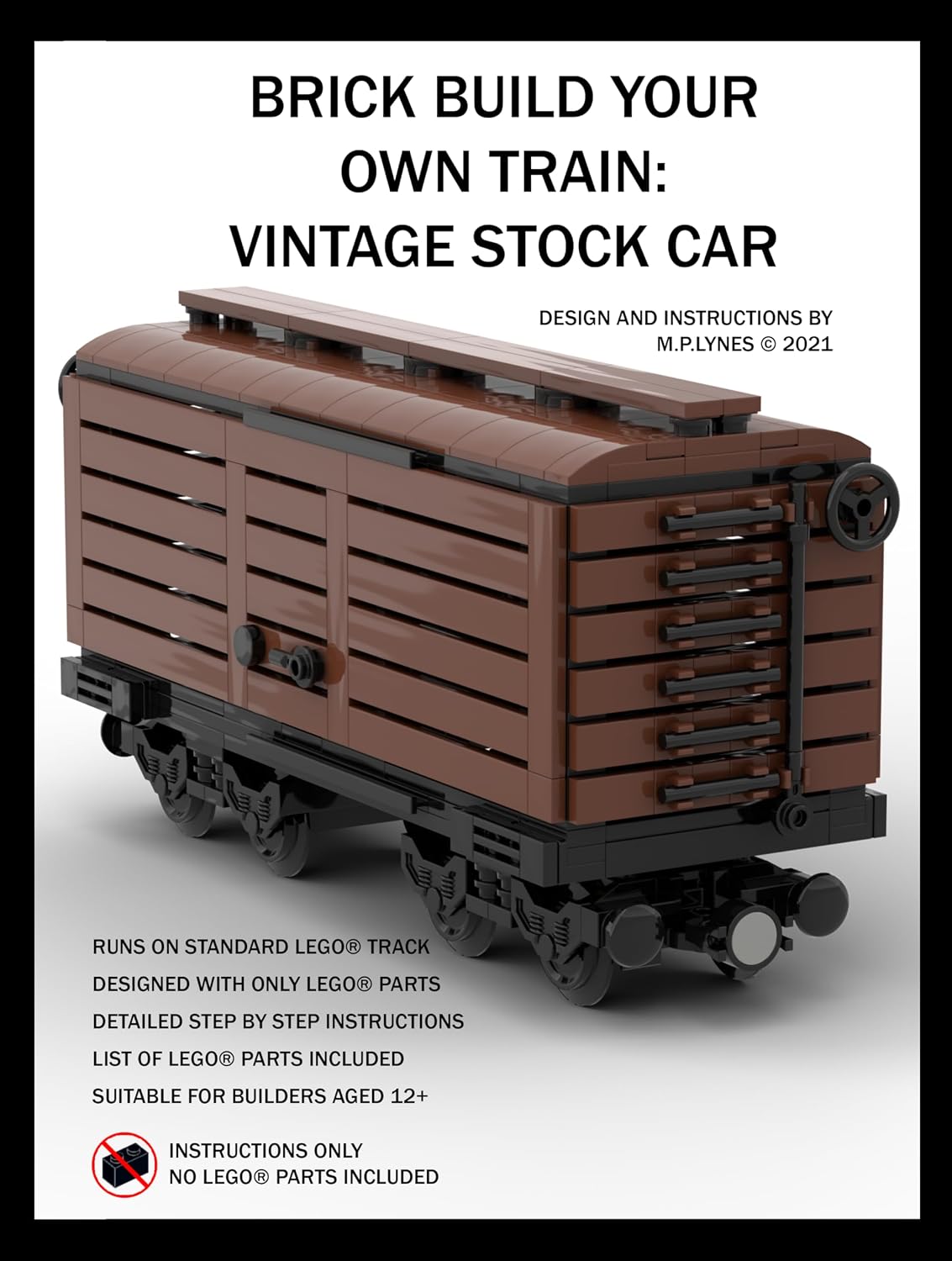 ler totalmente BRICK BUILD YOUR OWN TRAIN: VINTAGE STOCK CAR (English Edition)