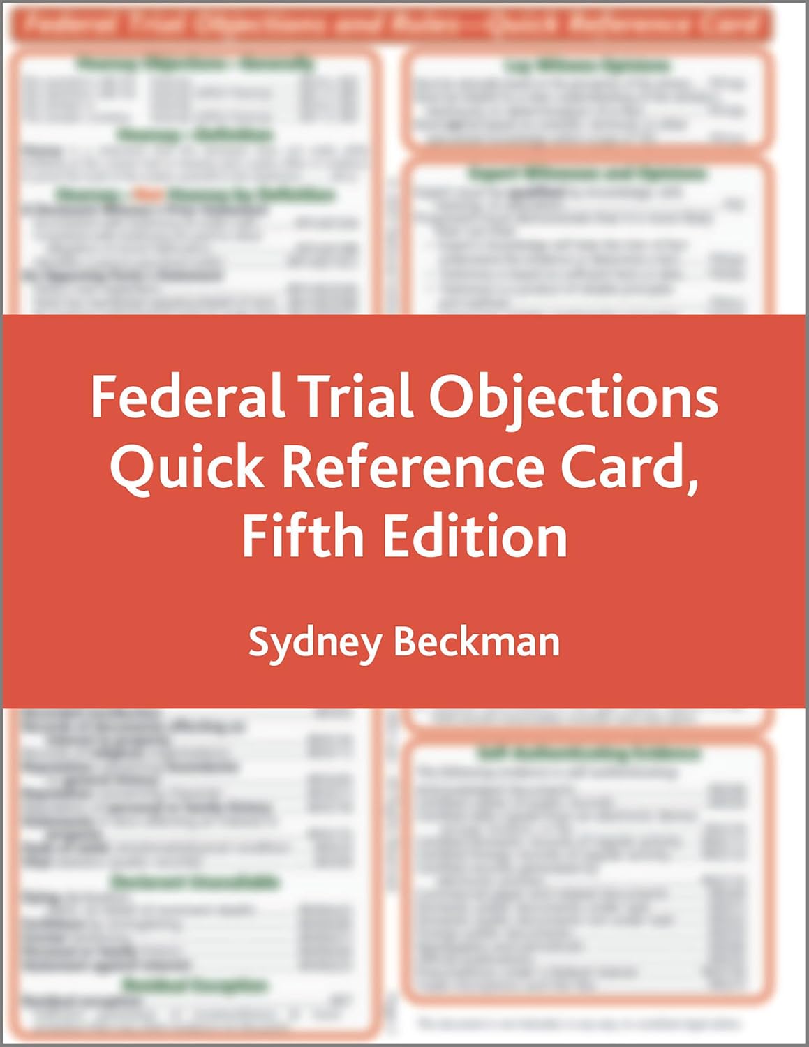 capítulo por capítulo baixar Federal Trial Objections and Rules: Quick Reference Card