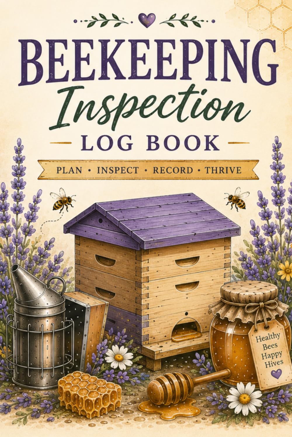 ler totalmente Beekeeping Inspection Log Book: Hive Inspection Journal to Record Queen Status, Brood Pattern, Honey Stores, Treatments, Feeding & Apiary Health Records