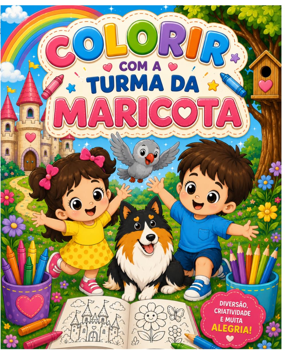 COLORIR COM A TURMA DA MARICOTA: TURMA DA MARICOTA VOL1 (Portuguese Edition)