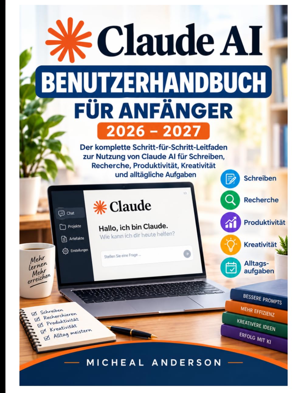 Claude AI Benutzerhandbuch Für Anfänger 2026-2027: Die vollständige Schritt-für-Schritt-Anleitung zur Nutzung von Claude AI für Schreiben, Recherche, ... Kreativität und alltägliche Aufgaben