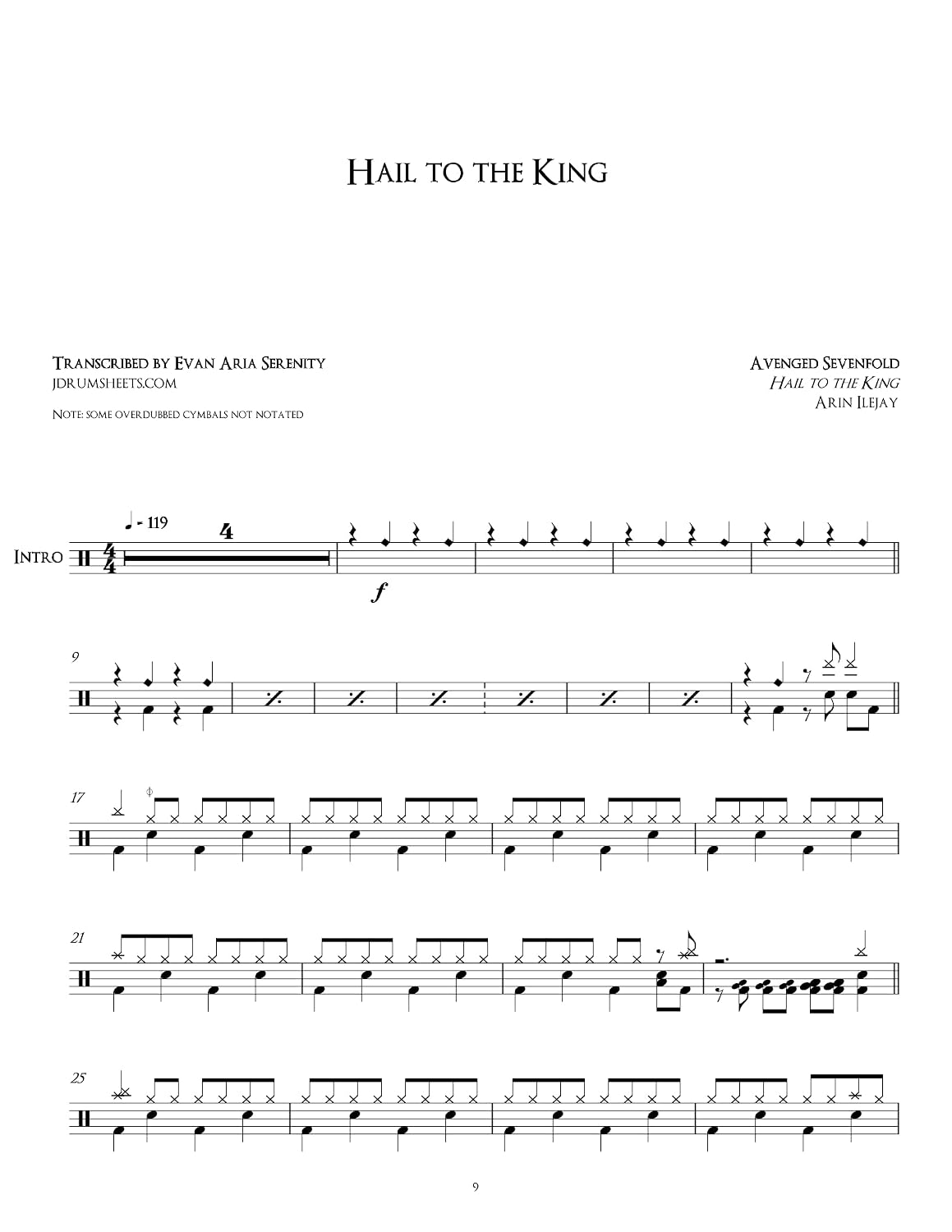Avenged Sevenfold - Hail to the King: Drum Sheet Music (JDS: Avenged Sevenfold Drum Sheet Music) (English Edition) baixar o livro de graça