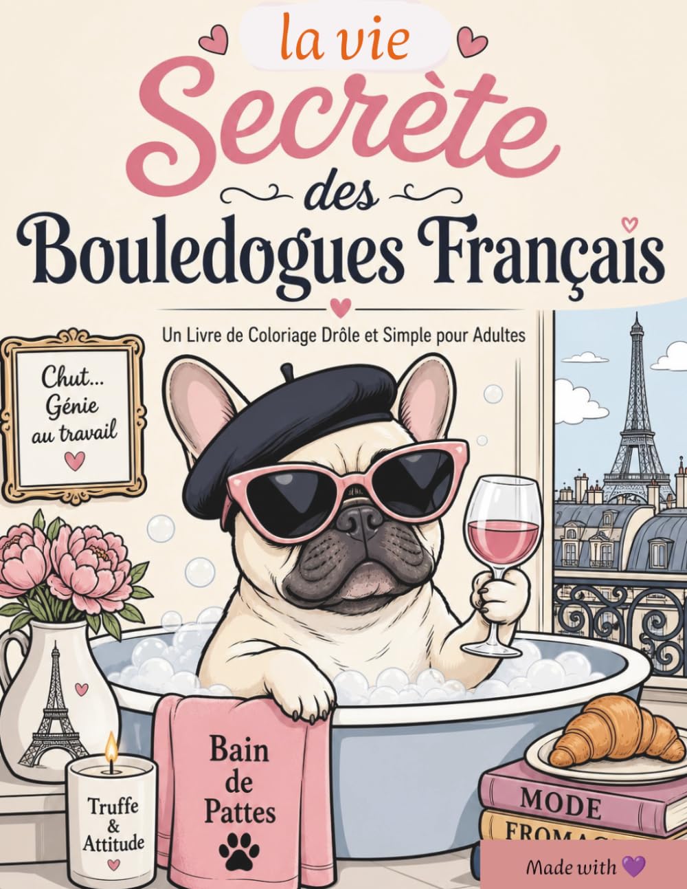 La Vie Secrète des Bouledogues Français: Un Livre de Coloriage Drôle et Simple pour Adultes (Expressions Hilarantes et Style Bold & Easy) (French Edition) baixar o livro de graça