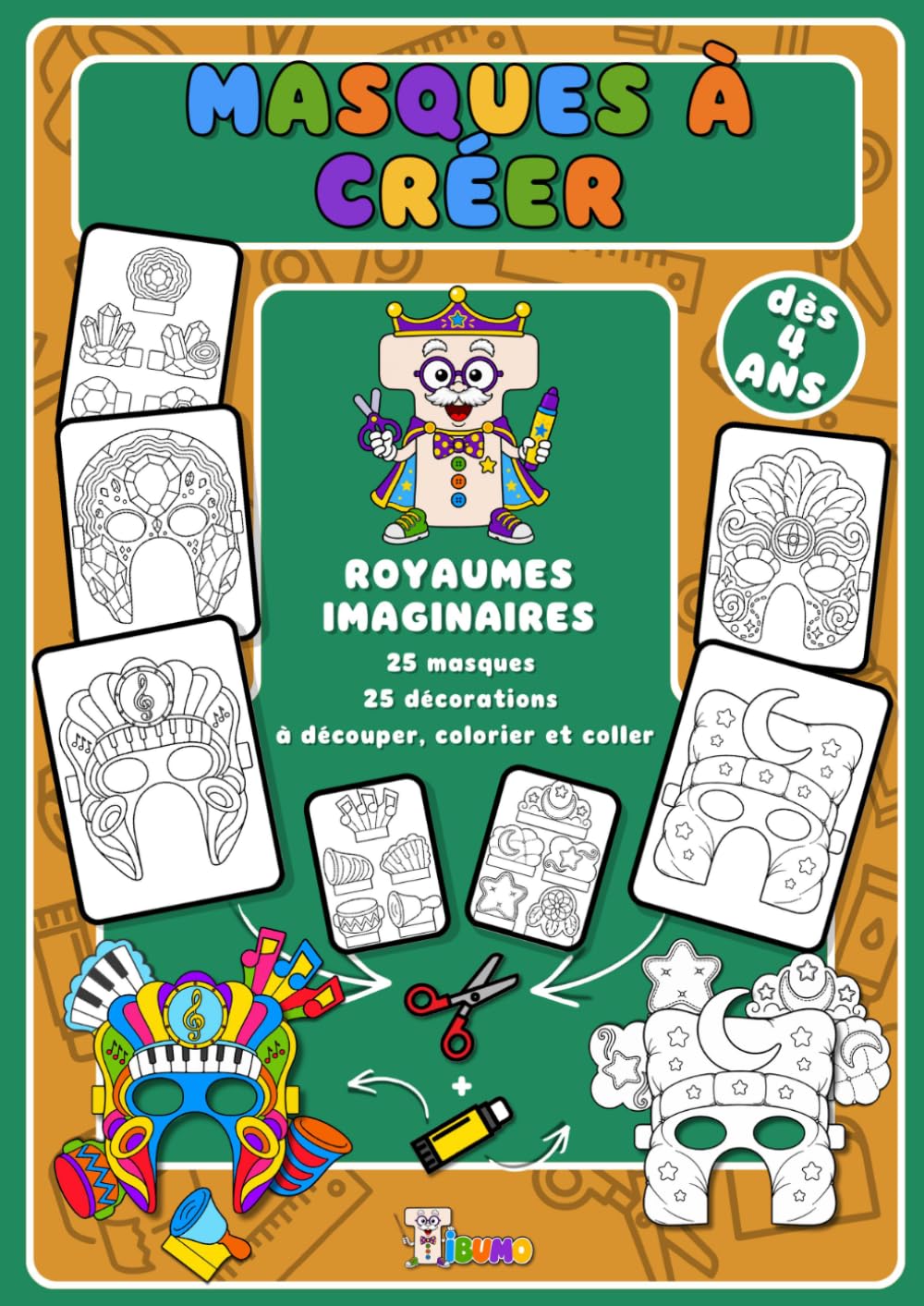 Masques à créer: Royaumes imaginaires: 25 masques et 25 décorations à découper, colorier et coller (dès 4 ans) (French Edition) baixar o livro de graça