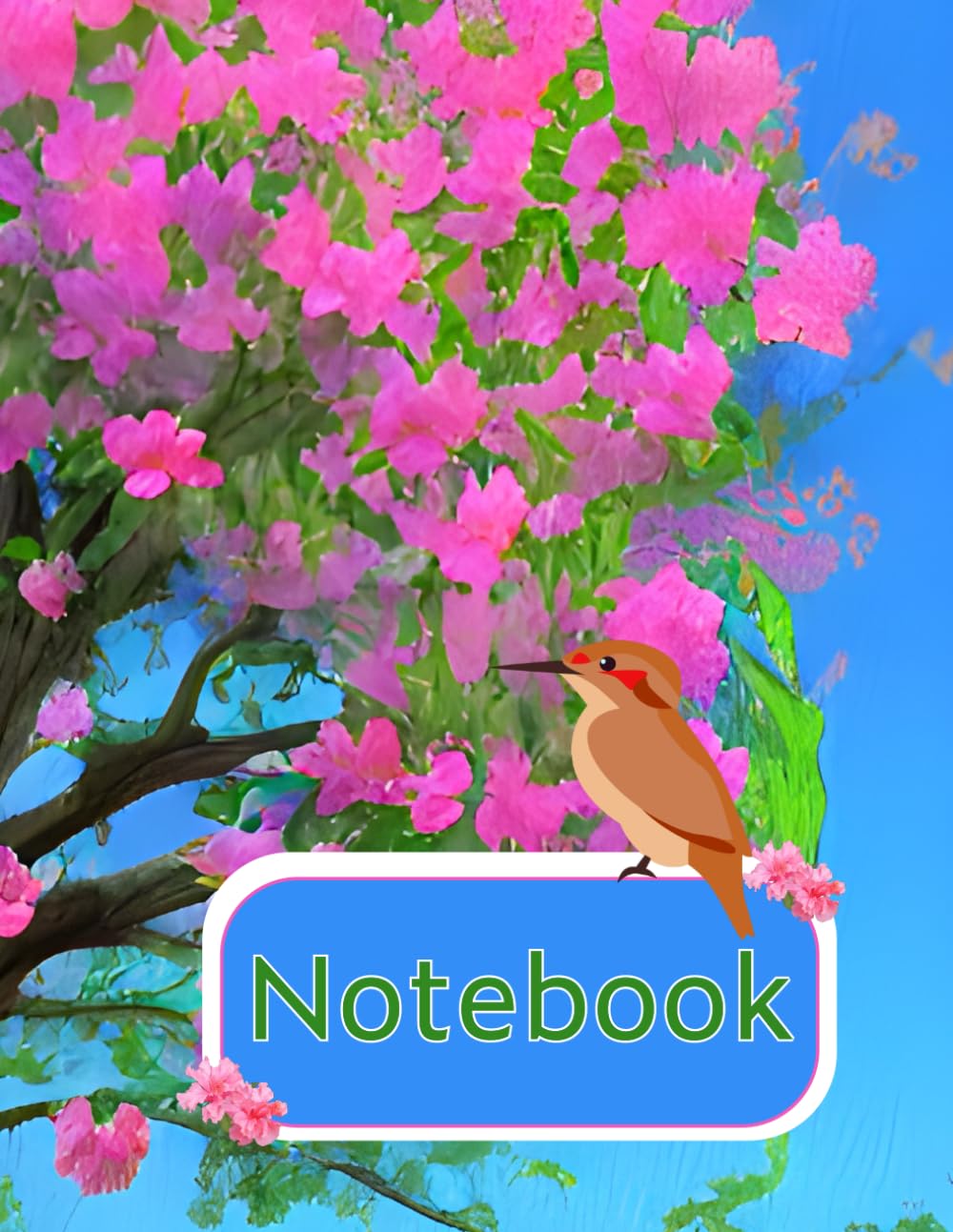 Tree and Bird Design College Ruled Notebook, Paperback Journal for Writing, School, and Personal Use baixar o livro de graça