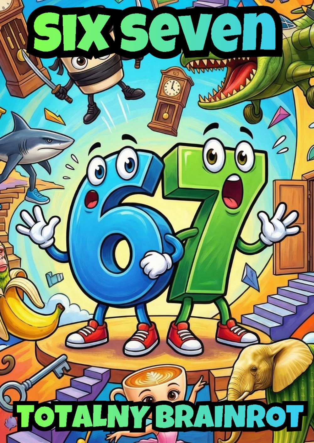 SIX SEVEN 67: TOTALNY BRAINROT: 51 zwariowanych sytuacji do kolorowania dla dzieci 6–12 lat (Polish Edition) baixar o livro de graça