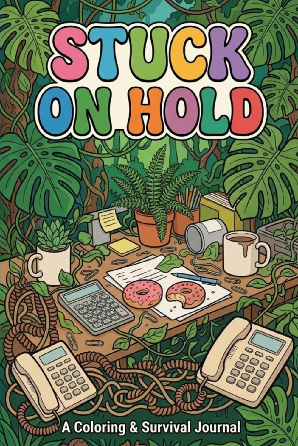 STUCK ON HOLD: An Activity & Coloring Journal for the Patient & Perplexed: Over 100 Pages of Puzzles, Doodles, Note Taking, and Hold Trackers for Office & Corporate Professionals baixar o livro de graça