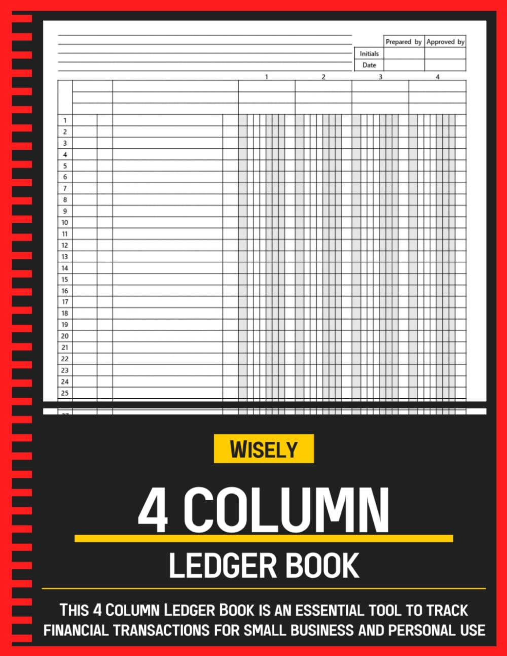ler totalmente 4 Column Ledger Book: Four Column for Accounting and Bookkeeping, Log Book for Small Business and Personal Use