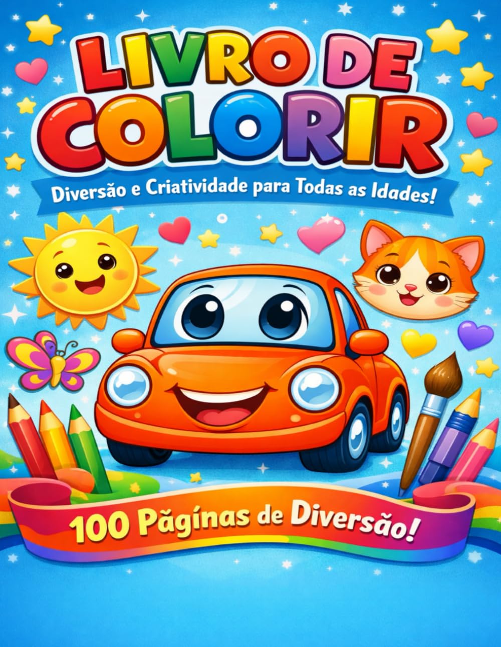 Livro de Colorir Mágico: Uma Aventura de 100 Páginas com Dificuldade Gradual: Desenhos Encantadores de Carros, Animais e Cenas Divertidas para... Simples ao Desafiador! (Portuguese Edition) baixar o livro de graça