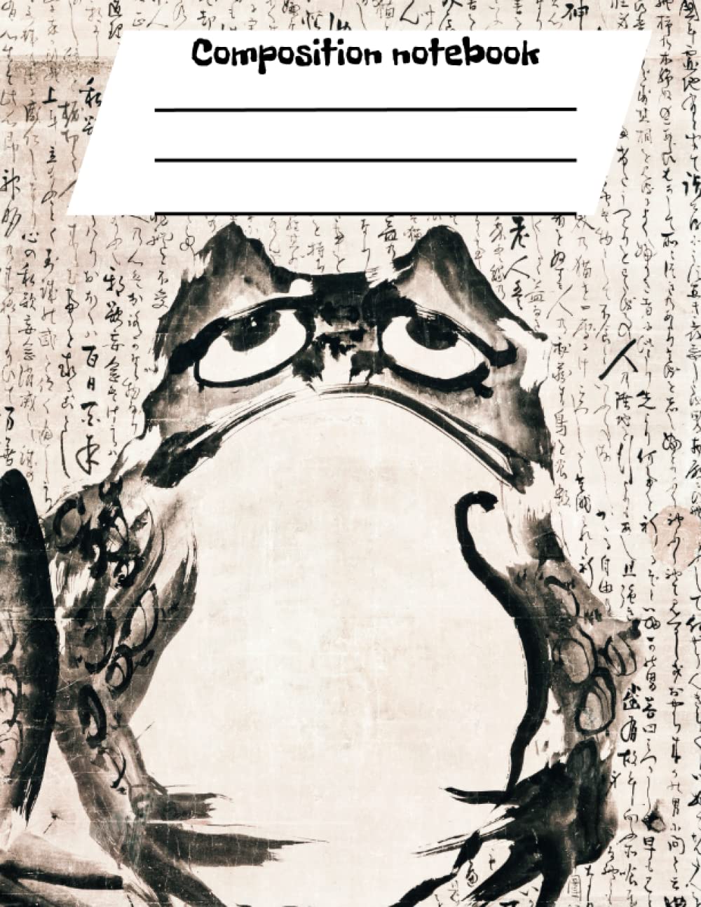 ler totalmente Vintage Japan Frog Style Composition Book: 192 pages lined paper composition book with frog pictures