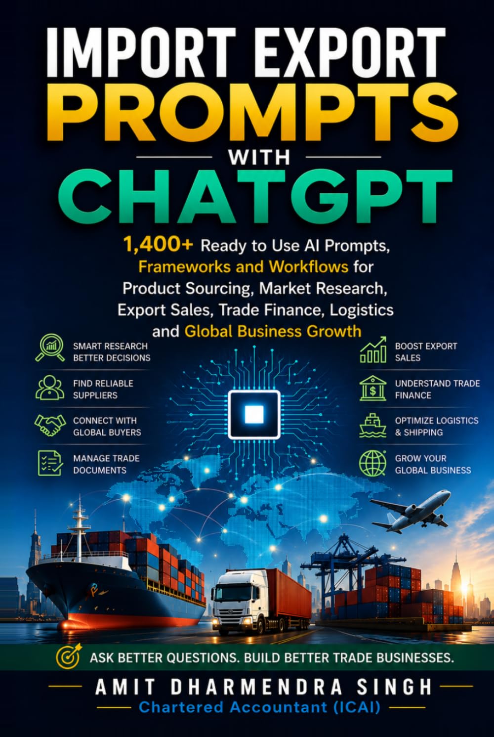 Import Export Prompts with ChatGPT: 1400+ Ready to Use AI Prompts, Frameworks and Workflows for Product Sourcing, Market Research, Export Sales, Trade... Growth (The AI Powered Global Trade Series) baixar livro de graça