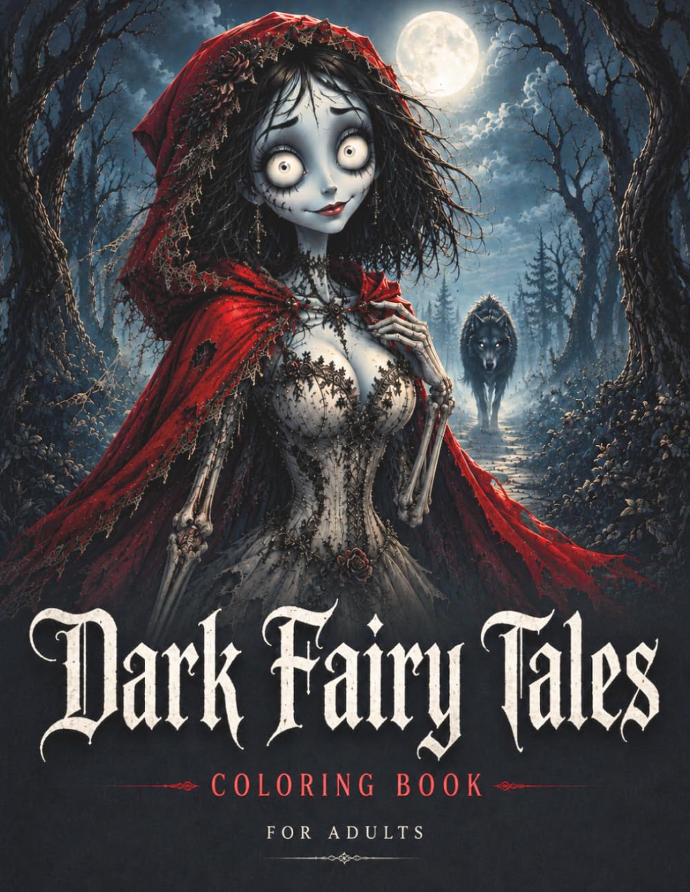 Dark Fairy Tales Coloring Book: 45 Beautifully Gothic Scenes of Enchanted Princesses, Wicked Queens & Stitched Creatures for Adults baixar o livro de graça