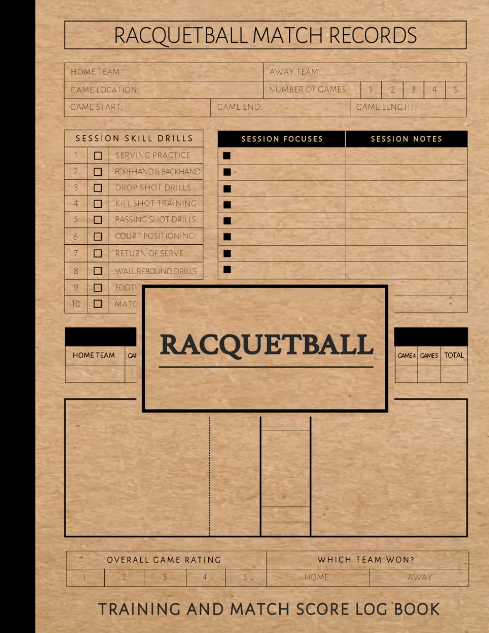 ler totalmente Racquetball Training Match Log Book: Track & Enhance Every Game. Ideal for Players, Coaches, and Racket Sports Enthusiasts