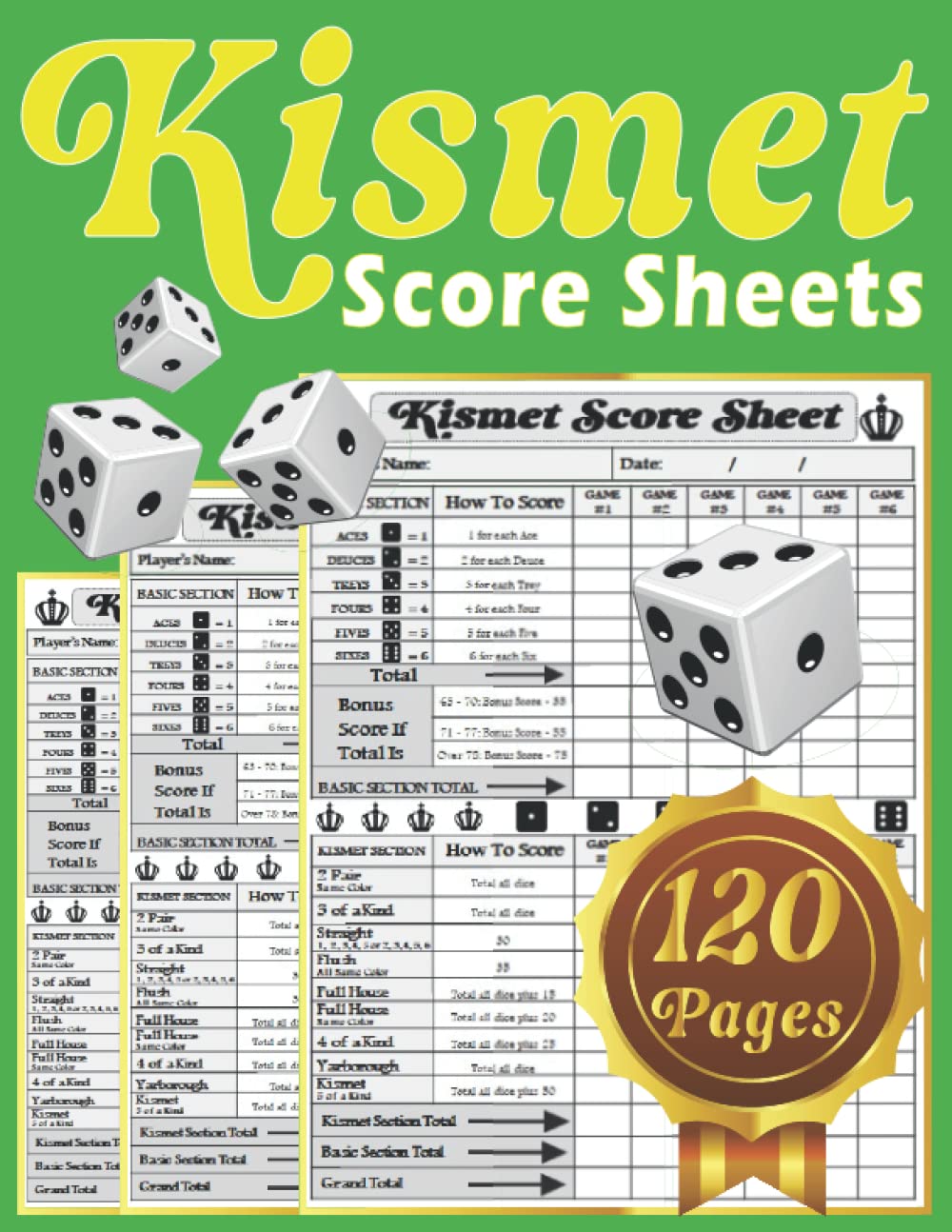 capítulo por capítulo baixar Kismet Score Sheets: Kismet Score Keeping Board Game Cards / Kismet Scorebook Pads with 120 Pages for Scorekeepers and Kismet Lovers/ Have Fun and Get More Scores/ Green Background