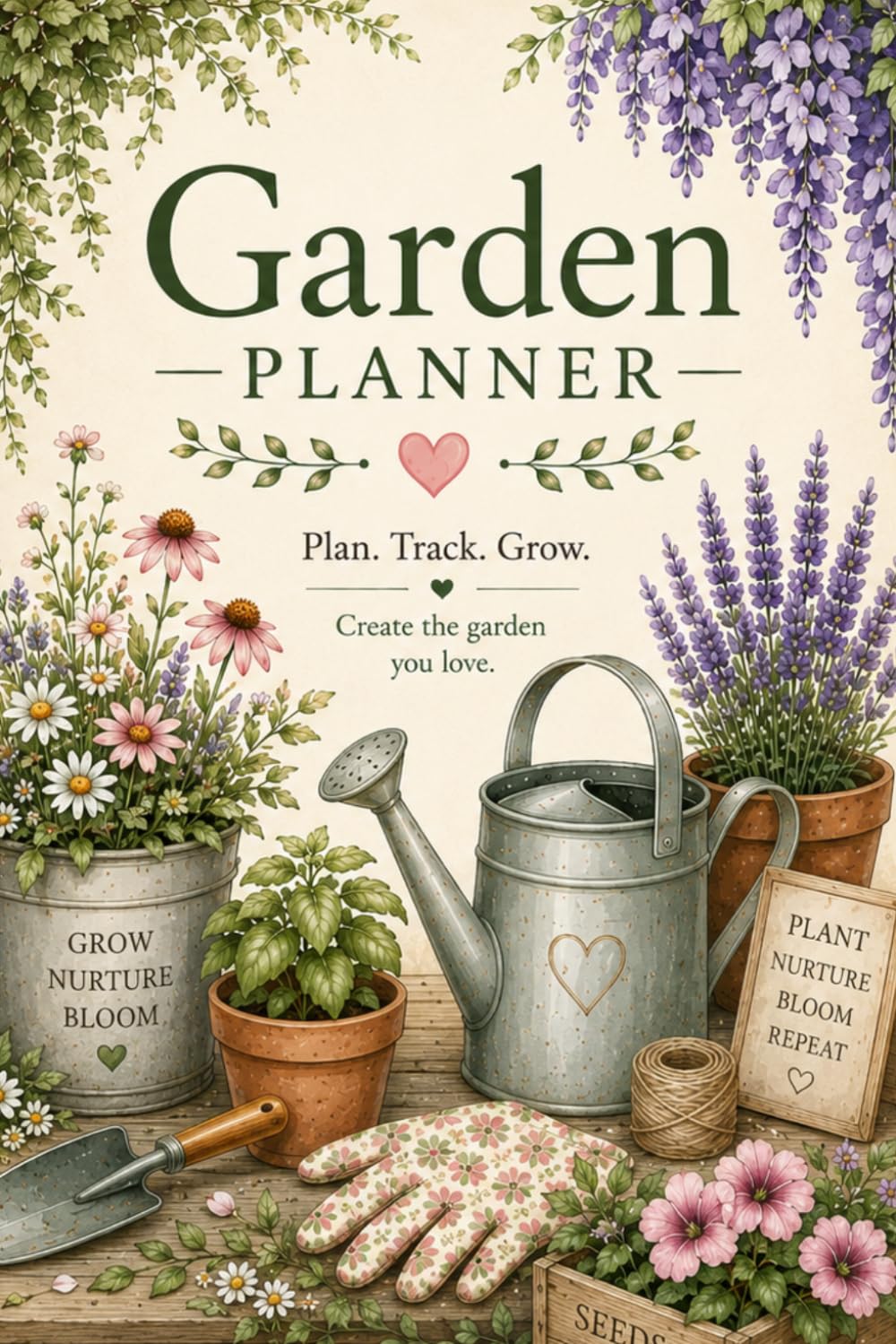 ler totalmente Garden Planner: Plan, Track & Grow Your Dream Garden | Planting Logs, Watering Tracker, Garden Journal & Notes