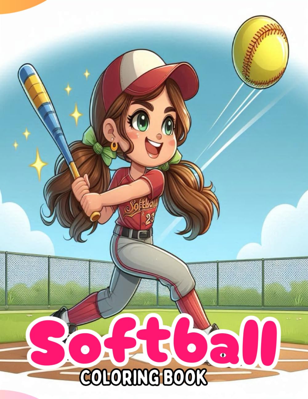 capítulo por capítulo baixar Softball Coloring Book: Fun Sports Colouring Pages for Kids Ages 4-12, 30 Cute Illustrations for Boys & Girls