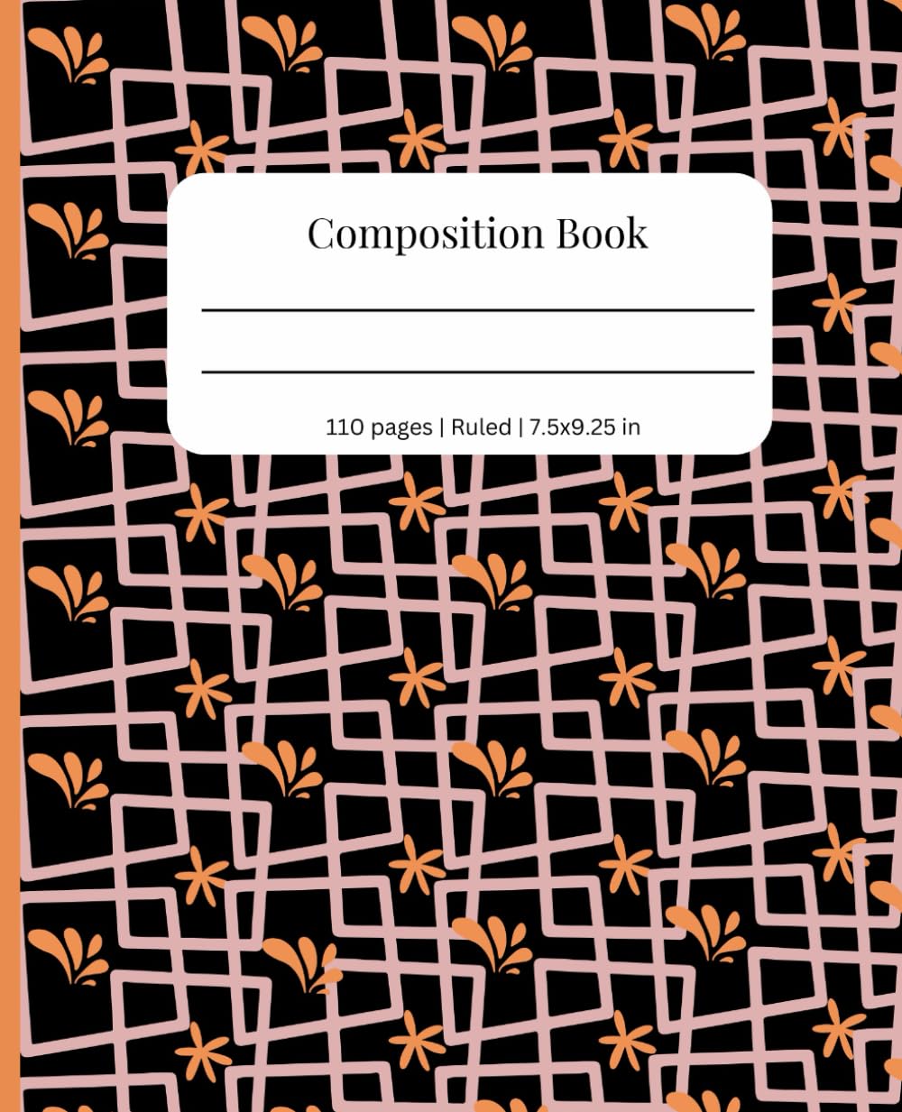 ler totalmente Geometric Floral Composition Notebook: 7.5x9.25 inches ruled | School Supplies Perfect for Students Journaling and Writing