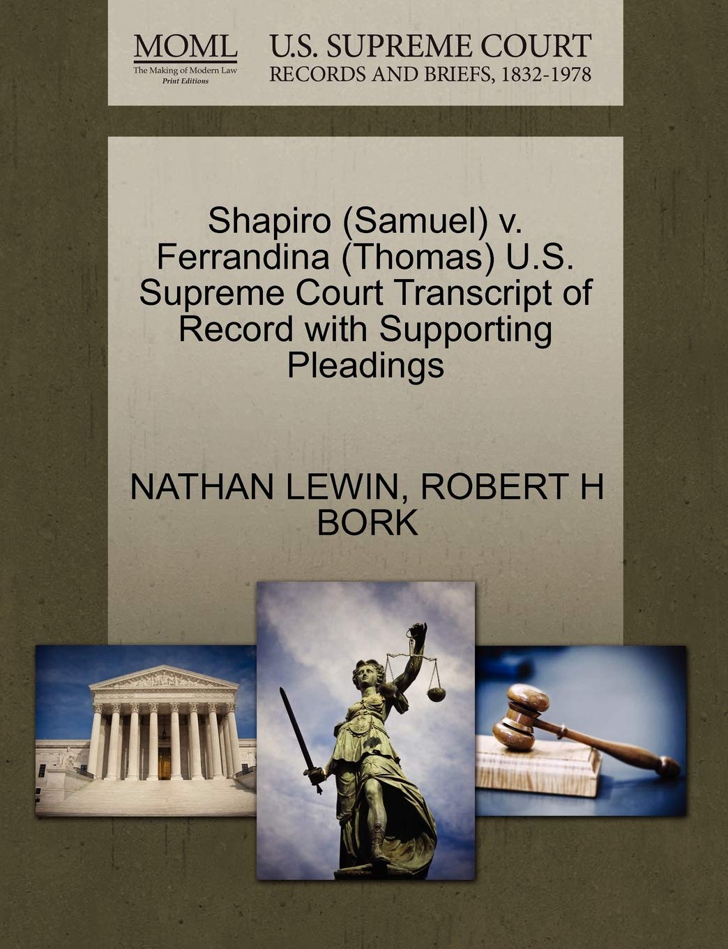 ler totalmente Shapiro (Samuel) v. Ferrandina (Thomas) U.S. Supreme Court Transcript of Record with Supporting Pleadings