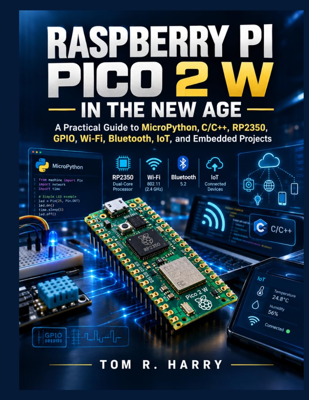 Raspberry Pi Pico 2 W in the New Age: A Practical Guide to MicroPython, C/C++, RP2350, GPIO, Wi-Fi, Bluetooth, IoT, and Embedded Projects baixar livro de graça