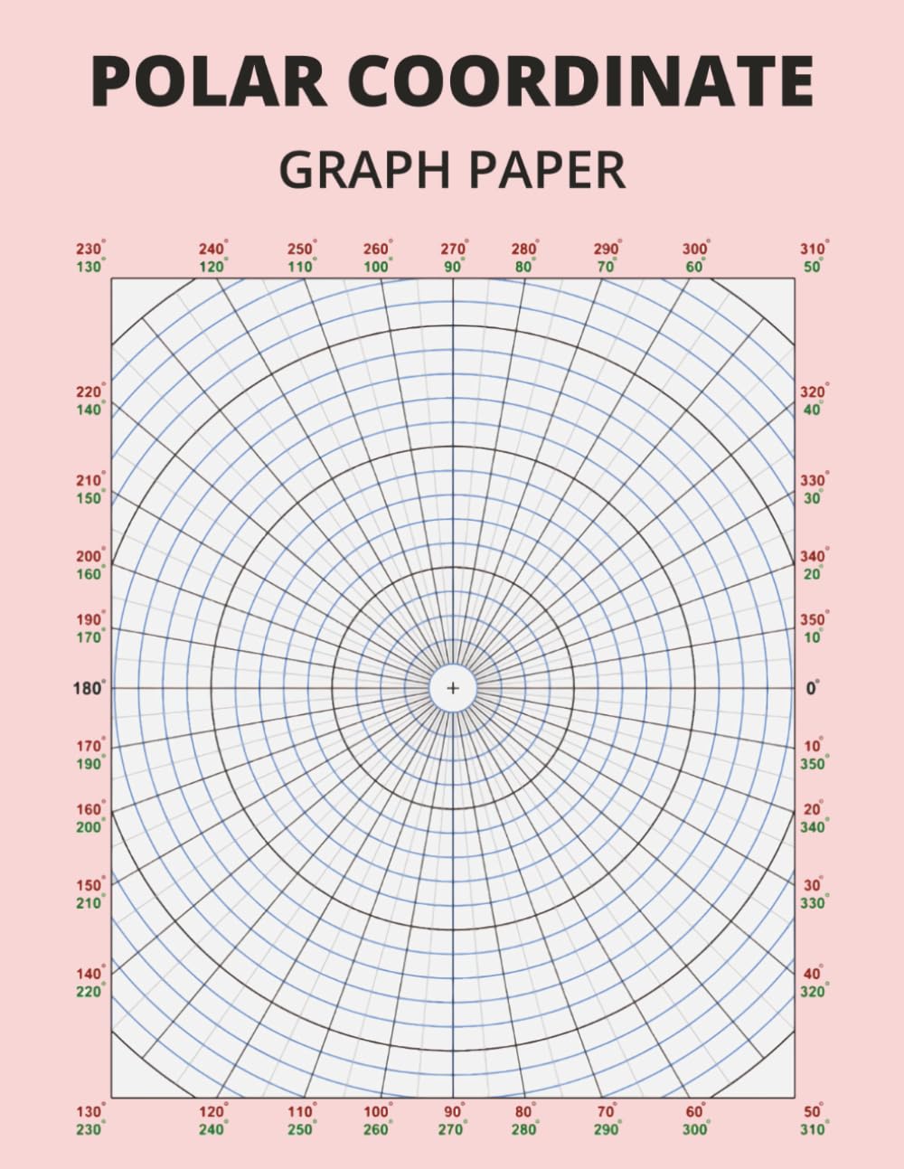 Polar Coordinate Graph Paper: 8.5 x 11 Polar Graph Paper for Accurate Angle, Radius, and Circular Plotting baixar o livro de graça