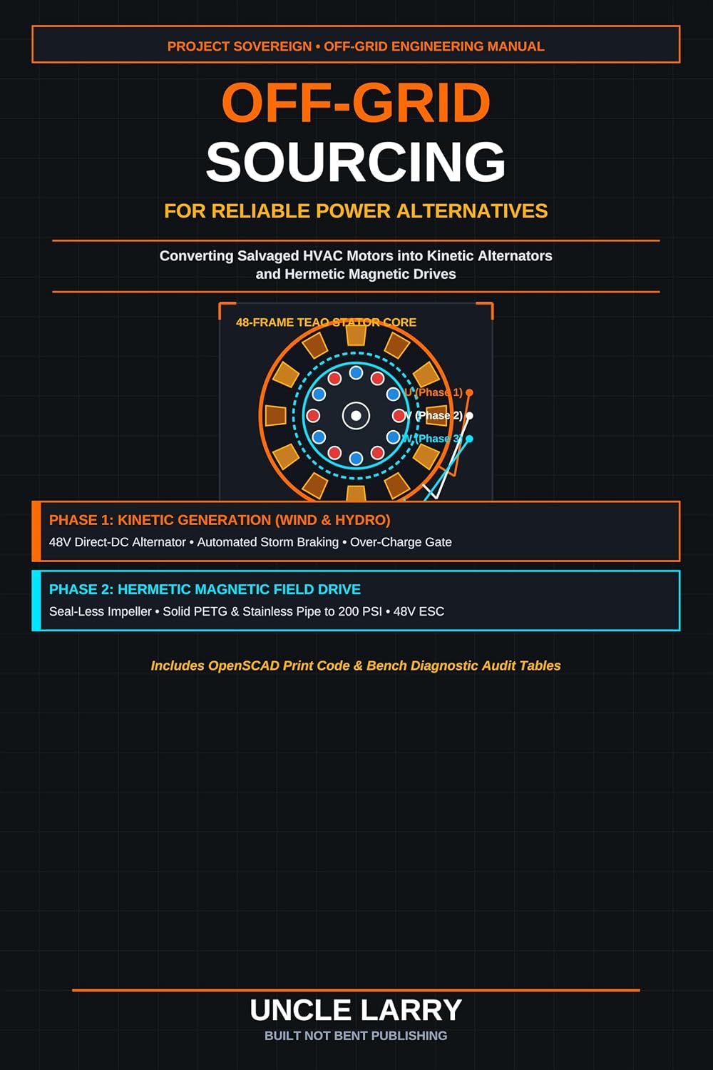 ler totalmente OFF-GRID SOURCING FOR RELIABLE POWER ALTERNATIVES: Converting Salvaged HVAC Motors into Kinetic Alternators and Hermetic Magnetic Drives (English Edition)