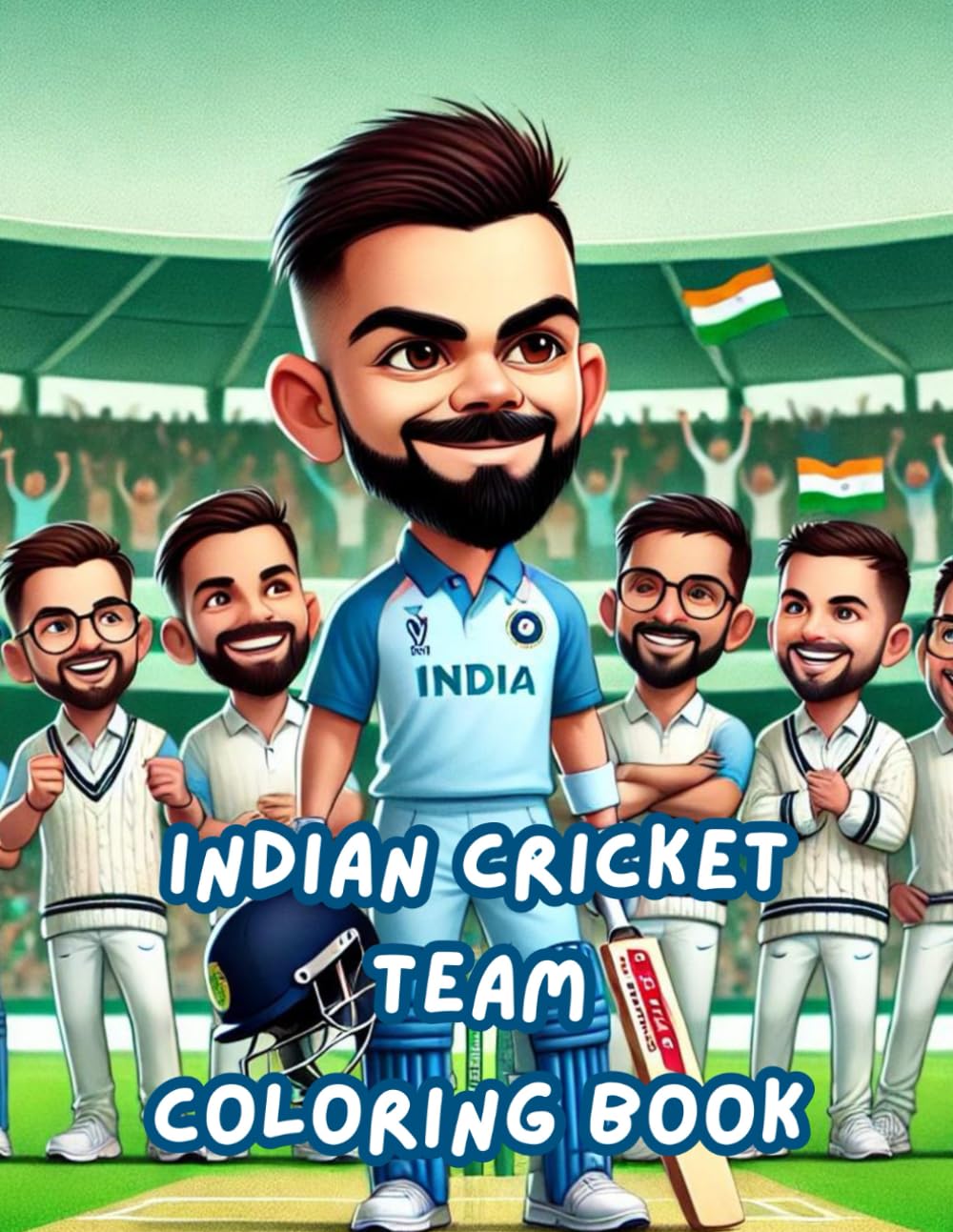 capítulo por capítulo baixar Indian Cricket Team Colouring Book: A fun coloring book featuring the indian cricket team and other cricket images for kids