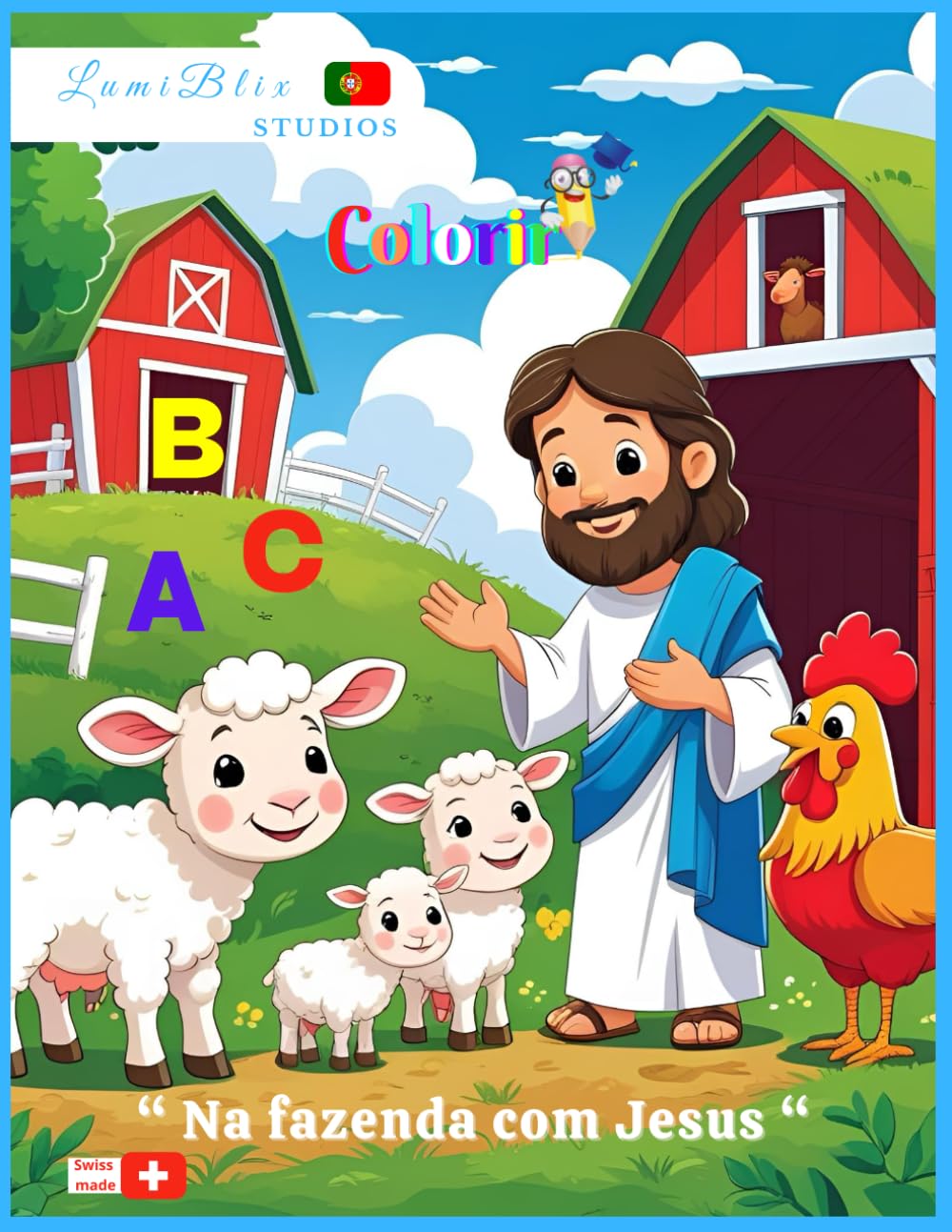 Na Fazenda de Jesus: Colorir e Descobrir letras_ABC (Portuguese Edition) baixar o livro de graça