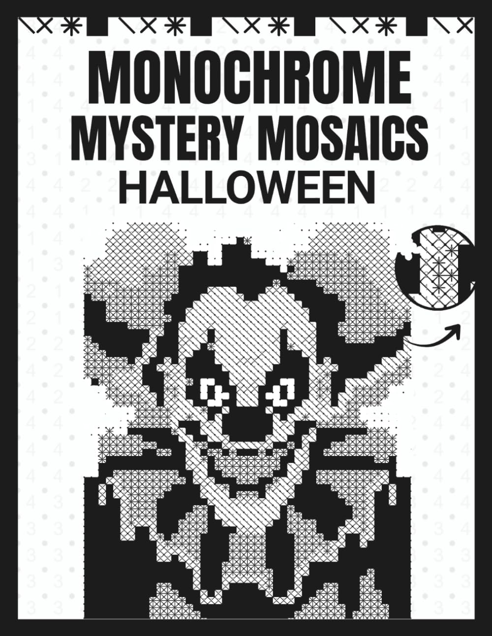 ler totalmente Monochrome Mystery Mosaics Halloween: A Black And White Color By Number Book With Spooky Scenes Using One Black Pen For All Ages