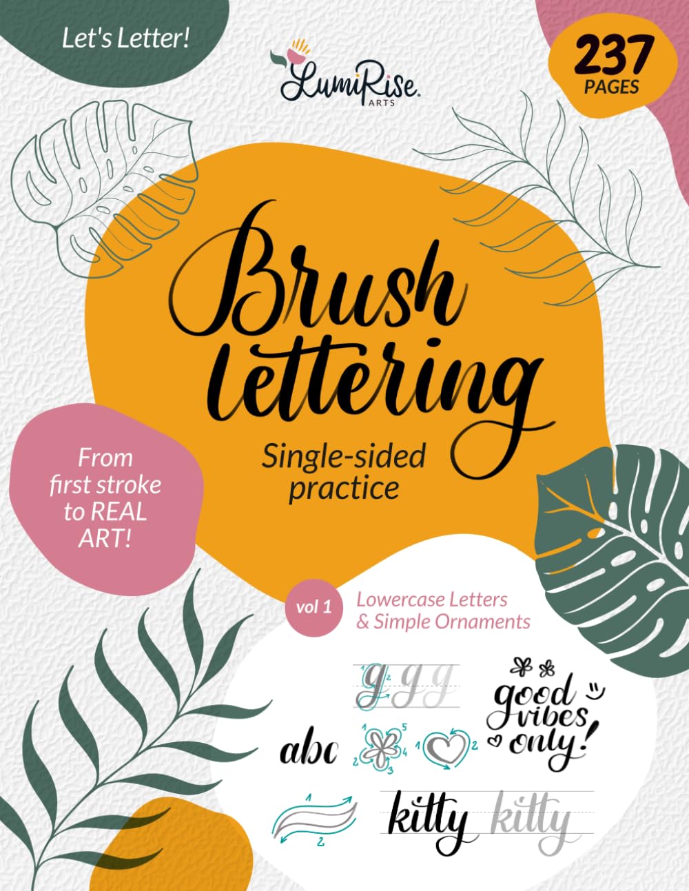 Brush Lettering Workbook for Beginners: A Calligraphy Practice Book with Step by Step Lowercase Alphabet Practice and Finished Lettering Compositions baixar o livro de graça