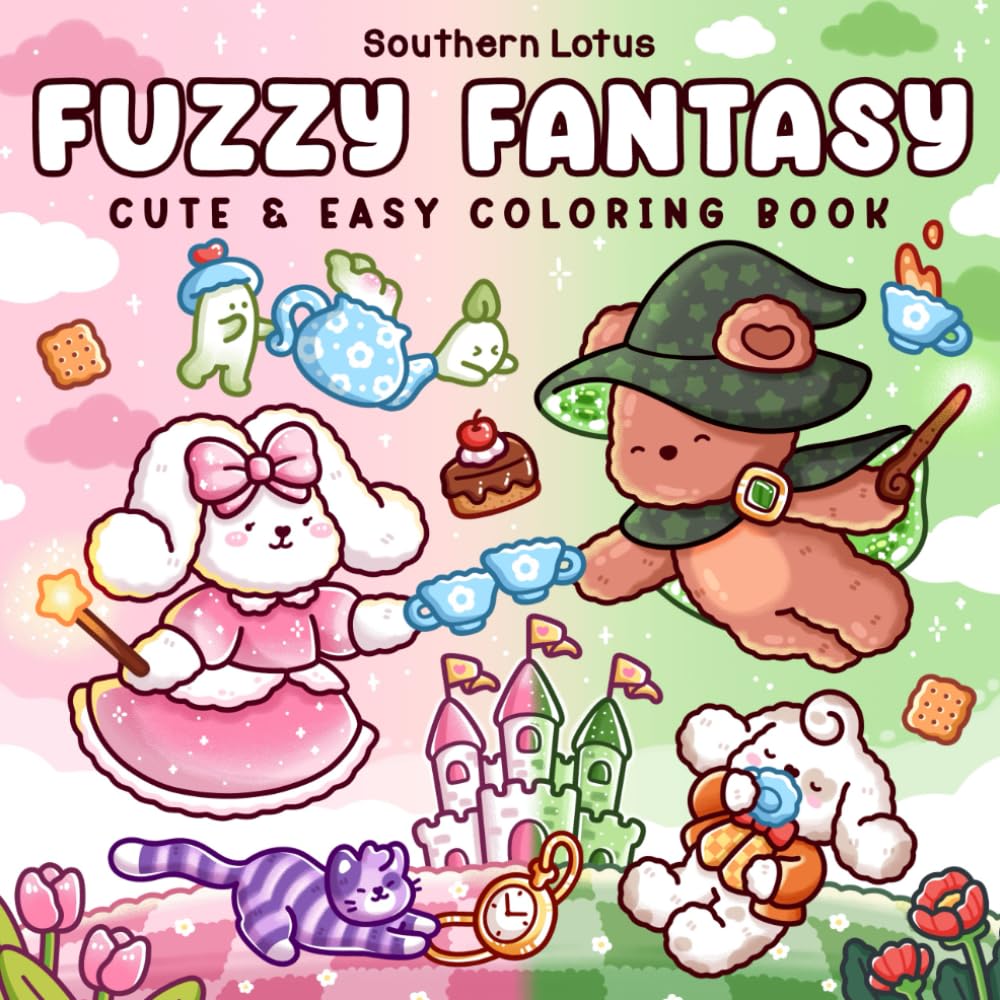 Fuzzy Fantasy: Coloring Book for Adults and Teens Featuring Adorable Animals in Magical and Dreamy Scenes for Stress Relief baixar o livro de graça