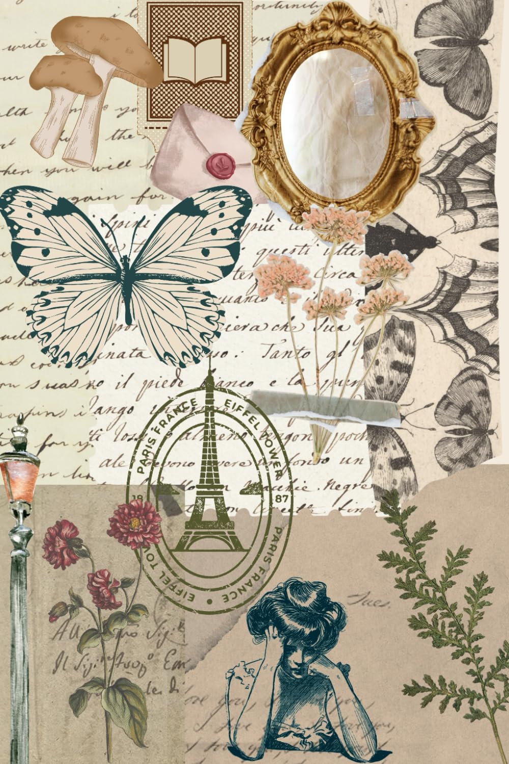 Vintage Collage Notebook – Lined Pages for Notes and Journaling baixar o livro de graça