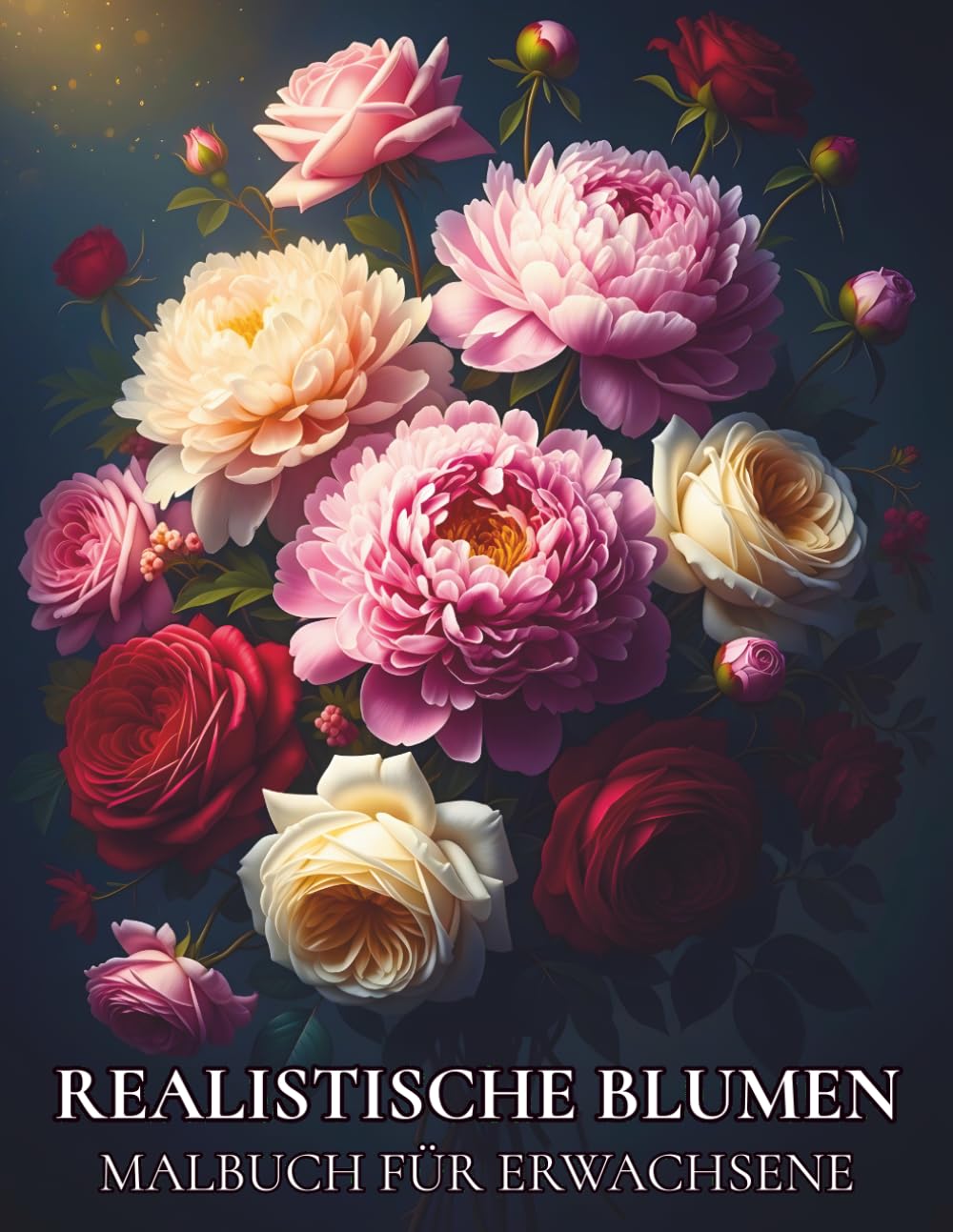 ler totalmente Realistische Blumen Malbuch für Erwachsene: 50 Einzigartige Blumendesigns zum Ausmalen und Entspannen, Stressabbau und Kreativität (German Edition)