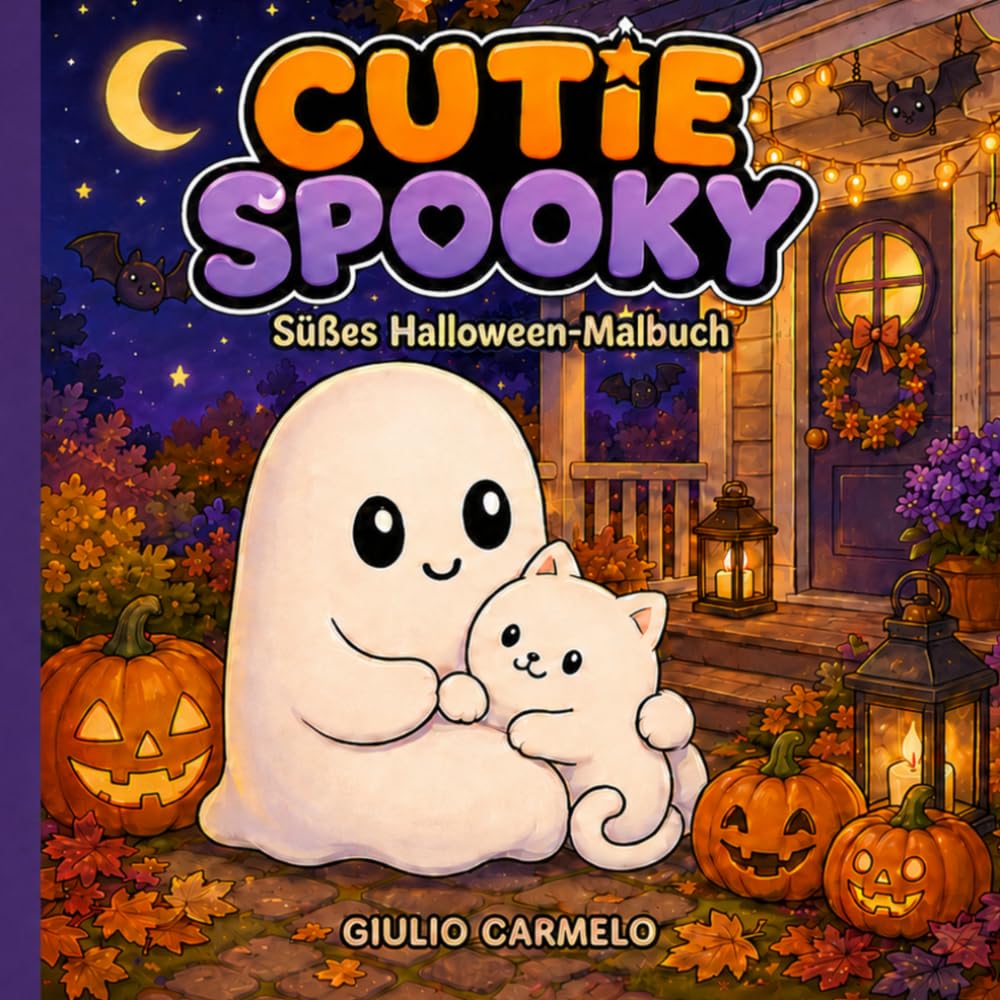 Cutie Spooky: Das süße Halloween-Malbuch mit Geist und Katze – 30 gemütliche Ausmalmotive für Kinder (German Edition) baixar o livro de graça