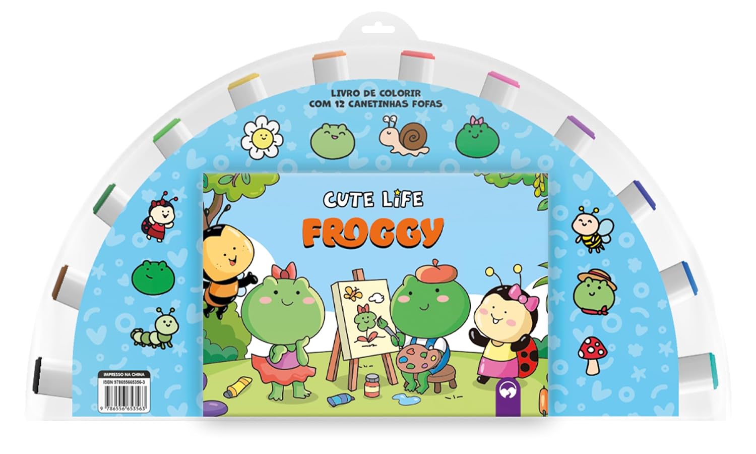 Cute Life - Froggy: Livro de Colorir com 12 Canetinhas, Ilustrações de Sapos e Lâmina de Acetato baixar livro de graça