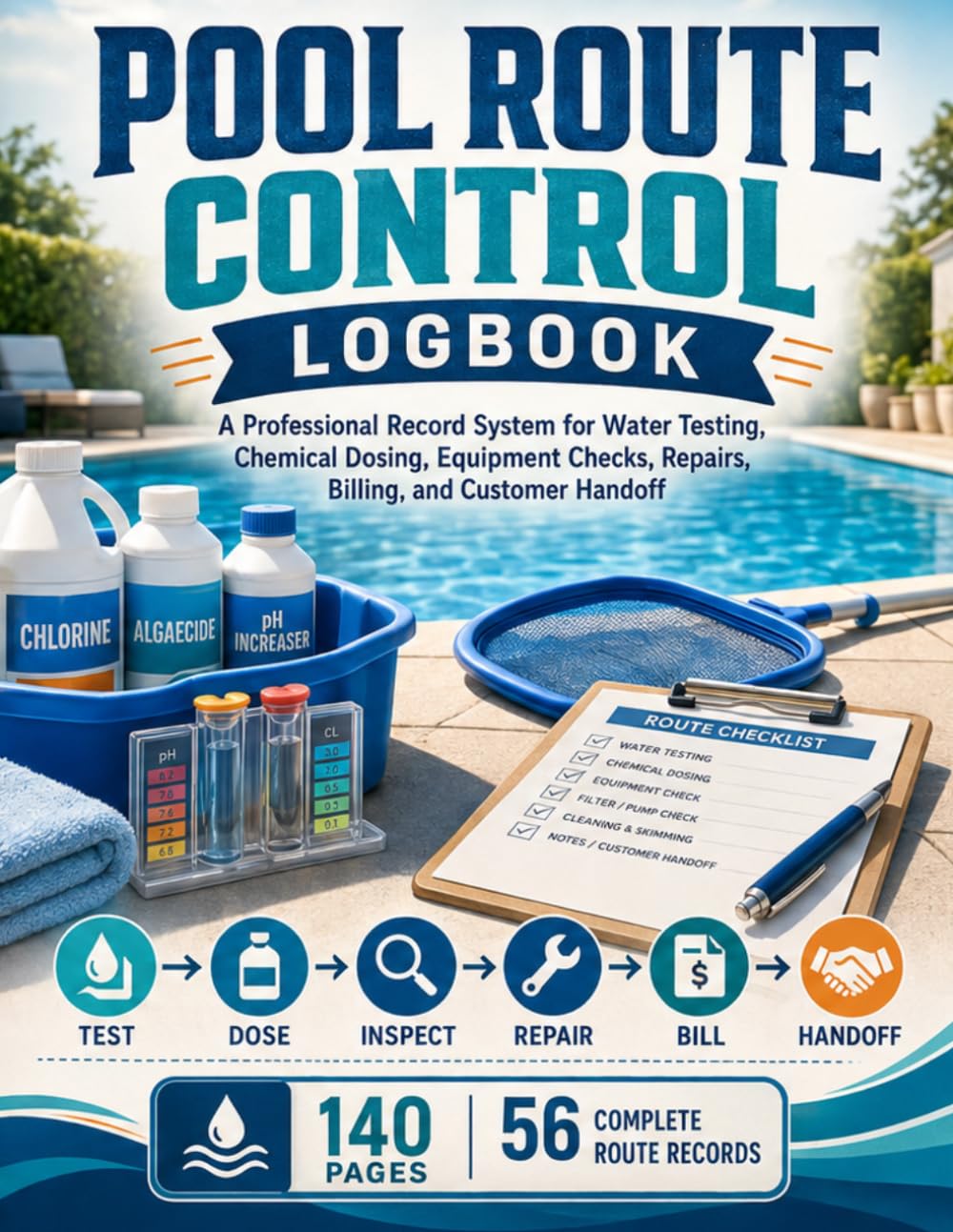Pool Route Control Logbook: A Professional Record System for Water Testing, Chemical Dosing, Equipment Checks, Repairs, Billing, and Customer Handoff baixar o livro de graça