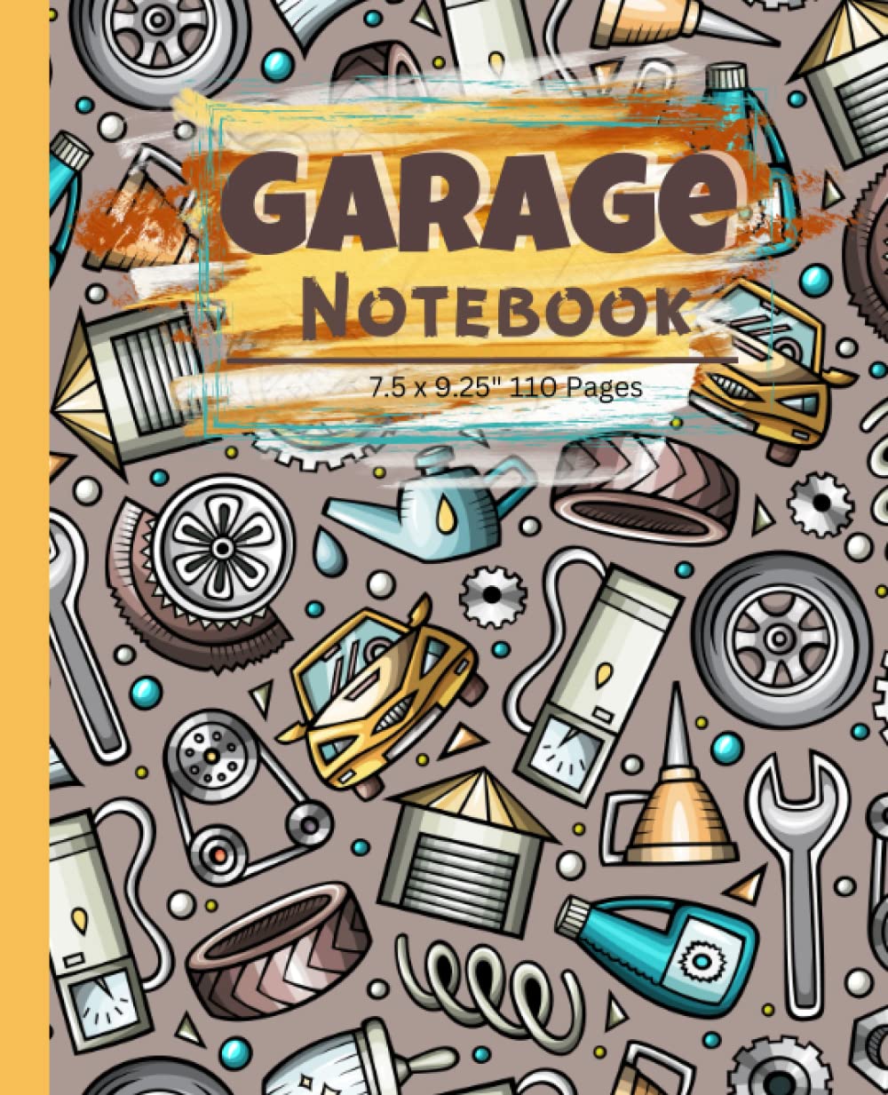 Garage Pattern Wide Ruled Notebook: Organize, Create, and Inspire | 7.5"x9.25", 110 Pages: Unleash Your Creativity and Stay Organized baixar o livro de graça