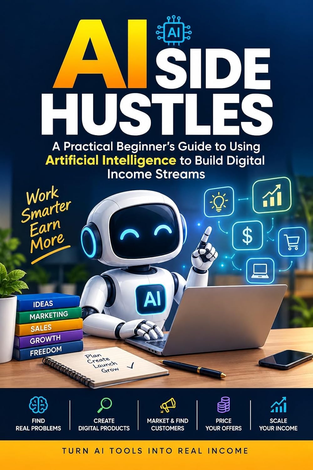 ler totalmente AI SIDE HUSTILE: A Practical Beginner’s Guide to Using Artificial Intelligence to Build Digital Income Streams (English Edition)